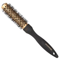 3x Brushworx Gold Ceramic Hot Tube Hair Brush Small