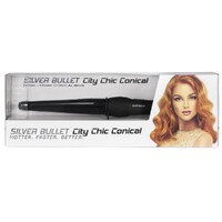 3x Silver Bullet City Chic Large Ceramic Conical Curling Iron